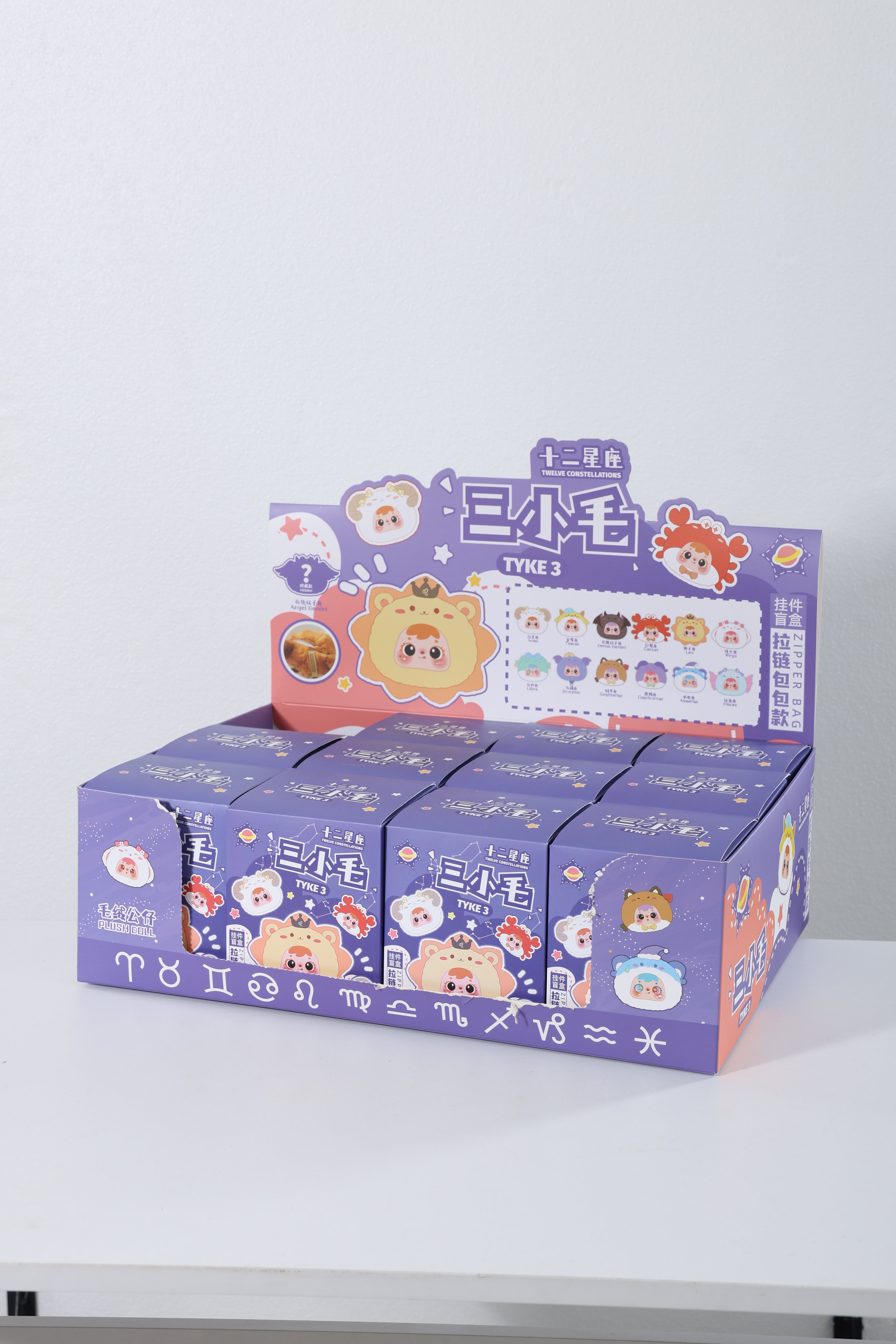 Samuel Blind Box Zodiac zipper bag pendant